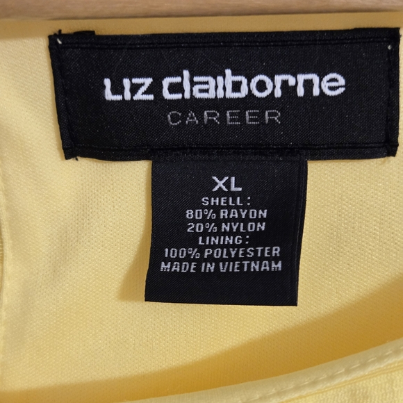 Liz Claiborne Yellow Women's Top Size XL - Picture 6 of 7